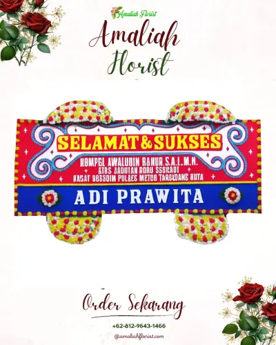 Karangan Bunga Ucapan Selamat di Asemdoyong
